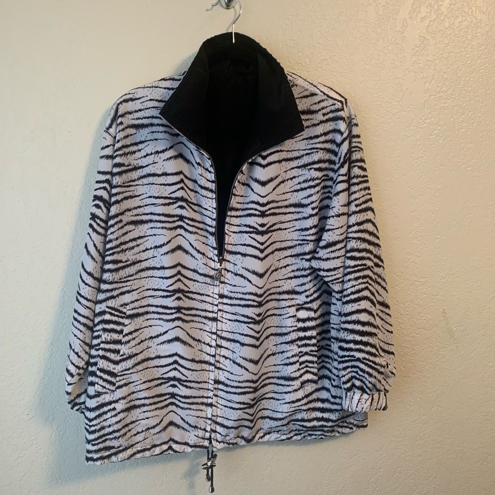 CHARDIN ZEBRA JACKET REVERSIBLE‎ VINTAGE 80s BOMBER